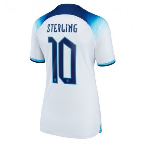 England Raheem Sterling #10 Hjemmebanetrøje Dame VM 2022 Kort ærmer
